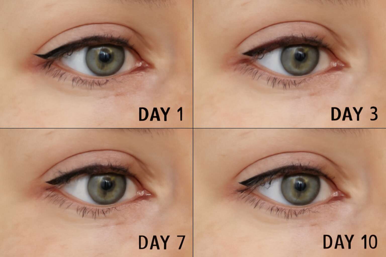permanent eyeliner healing process day by day
